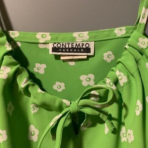Green Flowery 2000’s Babygirl Mini Dress!!